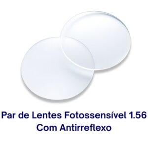 Par de Lentes Fotossensível 1.56 Com Antirreflexo
